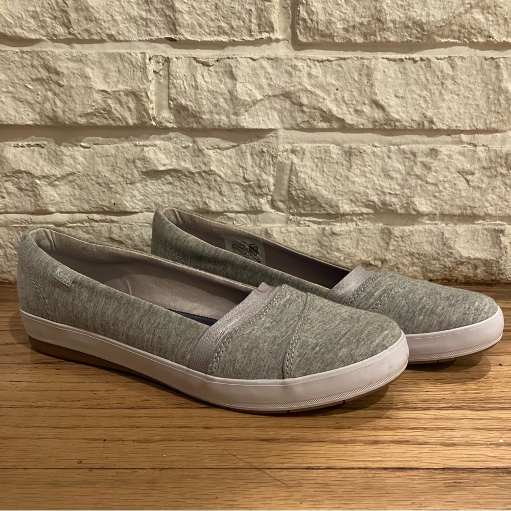 Keds Gray Heather Memory Foam Slip On Sneakers - W9